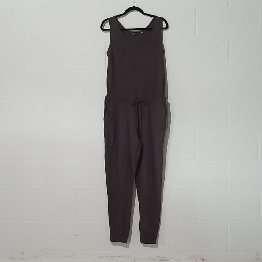 Versions gray cotton jogger jumpsuit sz S